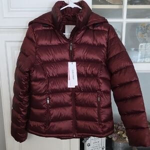 Calvin Klein Deep Red Puffer Jacket